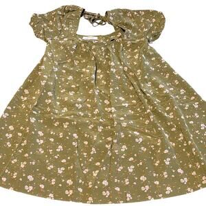 anna nata NWT green floral mini dress